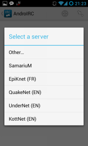 Je krijgt nu een lijst met servers. Kies voor SamariuM om te beginnen met chatten.
